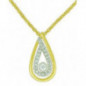 Collier OR Jaune et Blanc 750 ml Diamants Collier OR Jaune et Blanc 750 ml Diamants