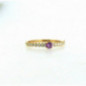 Bague OR Jaune 750 ml Diamants & Saphir violet Bague OR Jaune 750 ml Diamants & Saphir violet