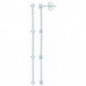 Boucles d'oreilles OR Blanc 750 ml Diamants