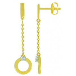 Boucles d'oreilles OR Jaune 750 ml Diamants