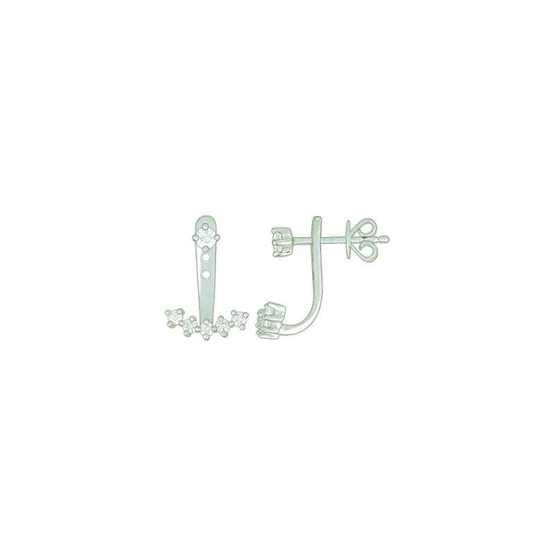 Boucles d'oreilles OR Blanc 750 ml Diamants Boucles d'oreilles OR Blanc 750 ml Diamants