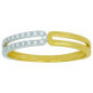 Bague OR Jaune et Blanc 750 ml Diamants Bague OR Jaune et Blanc 750 ml Diamants
