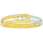 Bague Trilogie OR Jaune et Blanc 750 ml Diamants Bague Trilogie OR Jaune et Blanc 750 ml Diamants