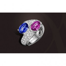 Collection UNION OR Blanc 750 ml Diamants & Saphir Rose & Tanzanite