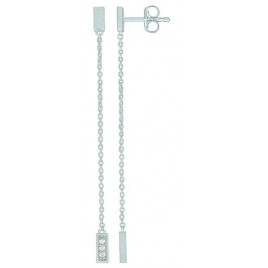 Boucles d'oreilles OR Blanc 750 ml Diamants