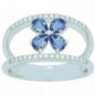 Bague OR Blanc 750 ml Diamant & Saphir Bague OR Blanc 750 ml Diamant & Saphir