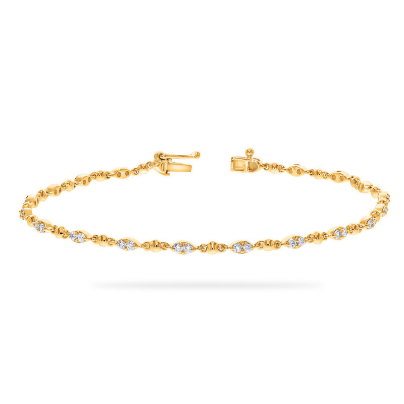 Bracelet OR Jaune 750 ml Diamants