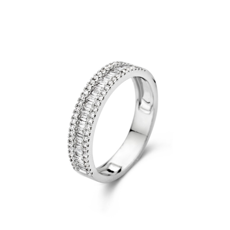 Bague OR Blanc 750 ml Diamants