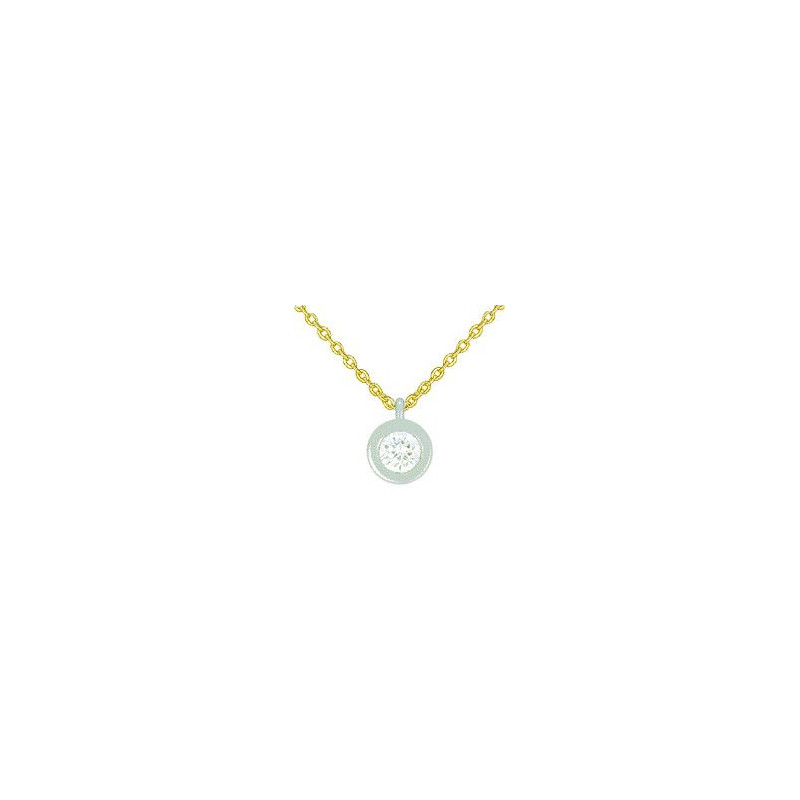 Collier OR Jaune et Blanc 750 ml Diamant Collier OR Jaune et Blanc 750 ml Diamant