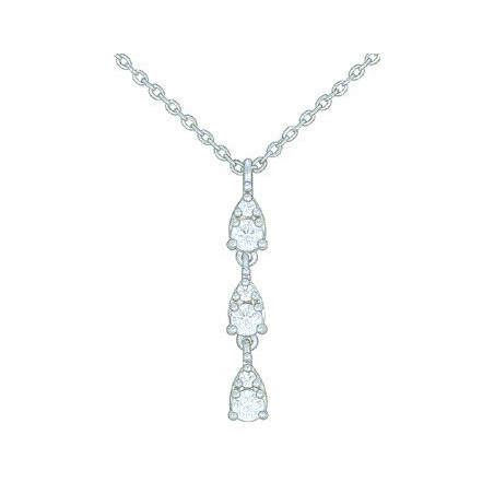 Collier OR Blanc 750 ml Diamants