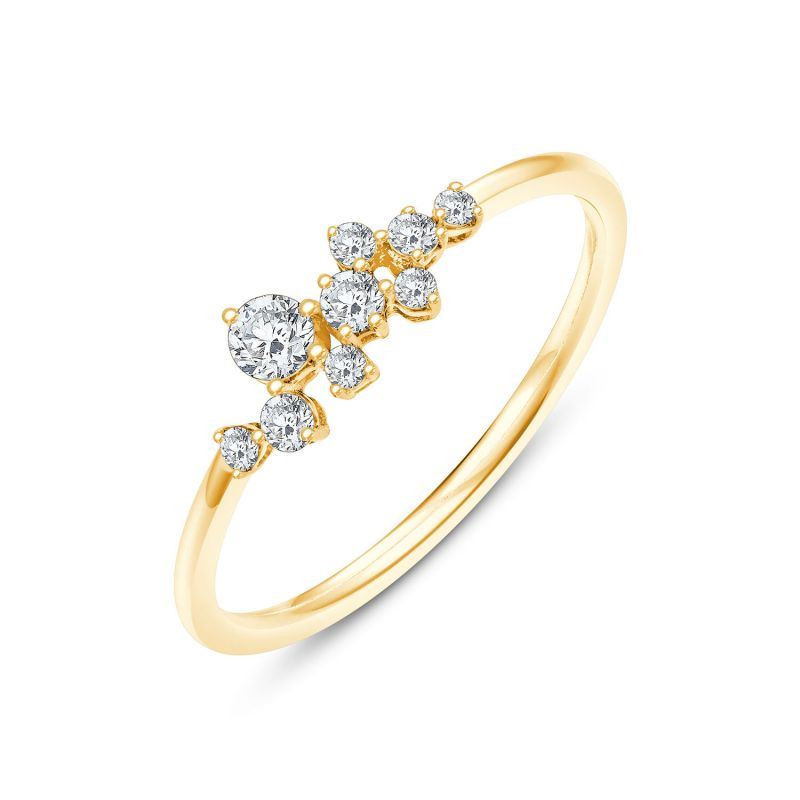 Bague OR jaune 750 ml Diamants
