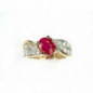 Bague OR Jaune 750 ml Diamants & Rubis