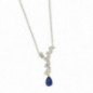 Collier OR Blanc 750 ml Diamants & Saphir Collier OR Blanc 750 ml Diamants & Saphir