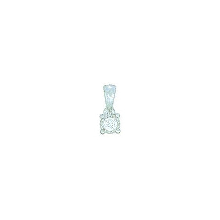 Pendentif OR Blanc750 ml Diamant