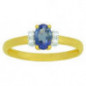 Bague OR Jaune 750 ml Diamants & Saphir