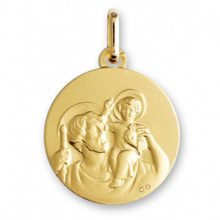 Médaille OR Jaune 750 ml Saint Christophe