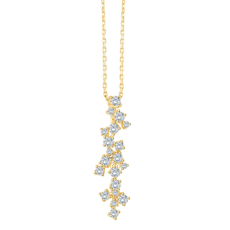 Collier OR Jaune 750 ml Diamants