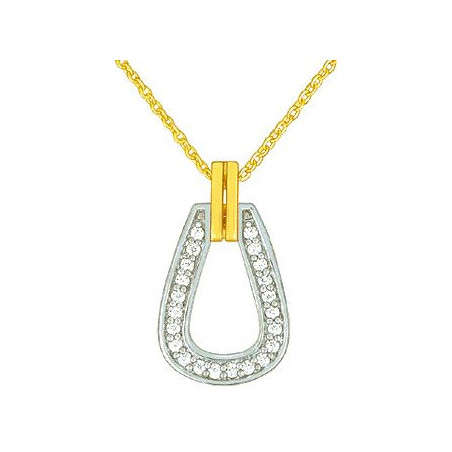 Collier OR Jaune et Blanc 750 ml Diamants