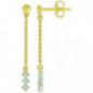 Boucles d'oreilles OR Jaune et Blanc 750ml Diamants