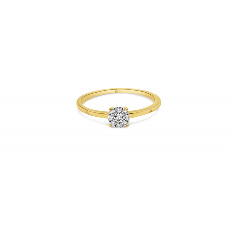 Bague OR Jaune 750 ml Diamants