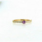 Bague OR Jaune 750 ml Diamants & Saphir violet