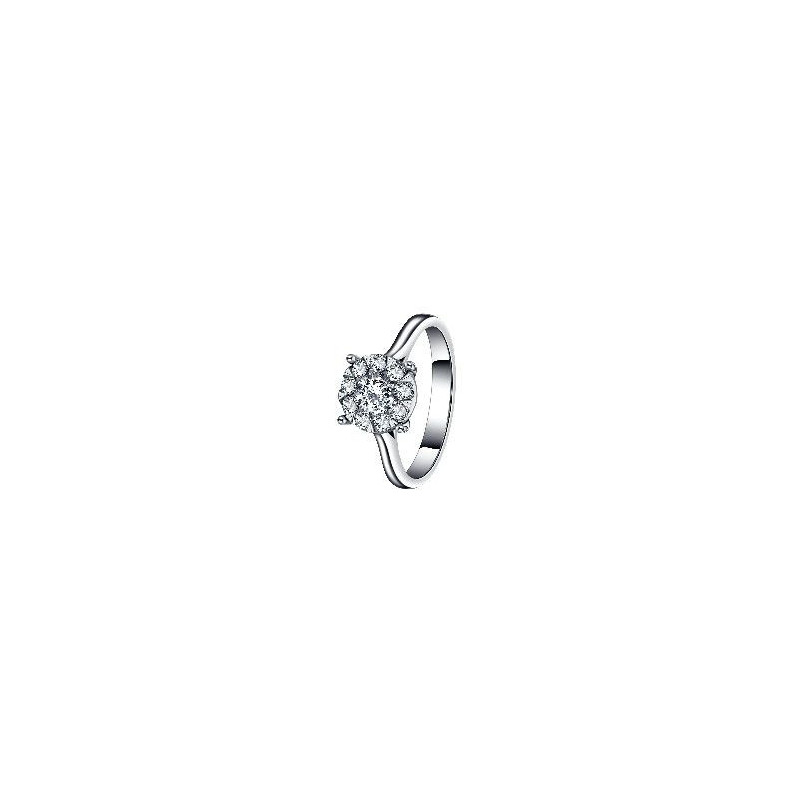 Bague OR Blanc 750 ml Diamants