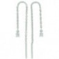 Boucles d'oreilles OR Blanc 750 ml Diamants