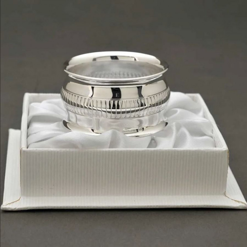 Collection GODRON BOMBE Rond Serviette en metale Argenté