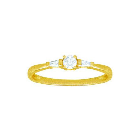 Bague Solitaire OR Jaune 750 ml