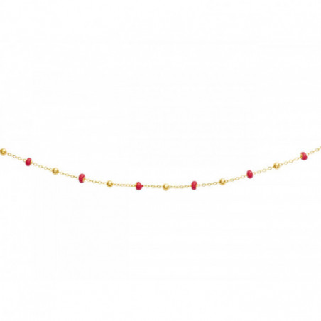 Collier OR Jaune 750 ml Boules rouges