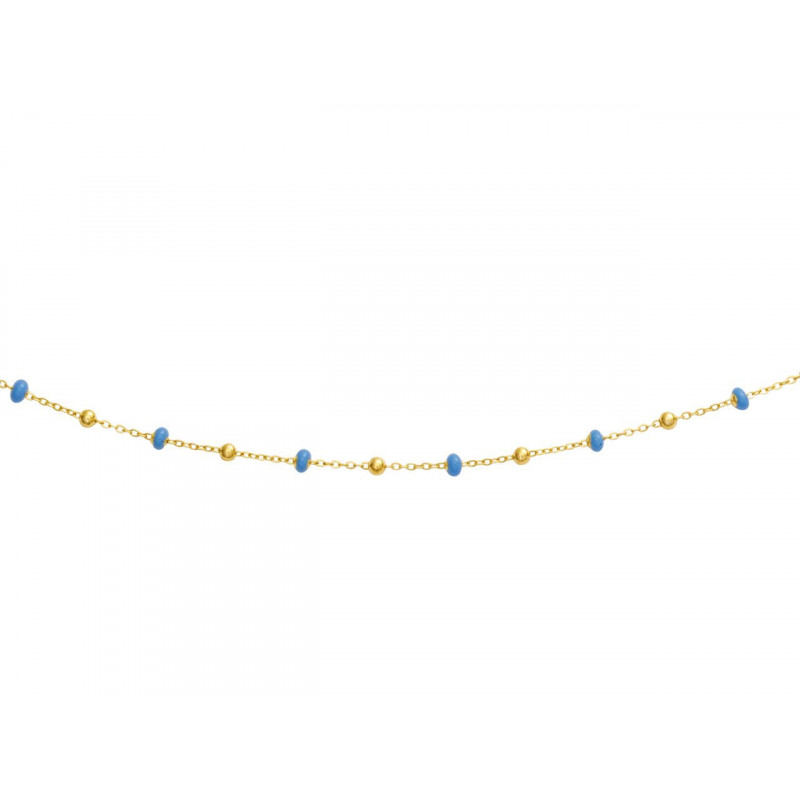 Collier OR Jaune 750 ml Boules bleues