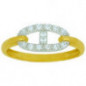 Bague OR Jaune et Blanc 750 ml Diamants