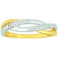 Bague OR Jaune et Blanc 750 ml Diamants