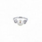 Bague OR Blanc 750 ml Diamants & Perle d'eau douce