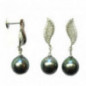 Boucle d'oreilles OR Blanc750 ml Diamants & Perle de Tahiti Boucle d'oreilles OR Blanc750 ml Diamants & Perle de Tahiti