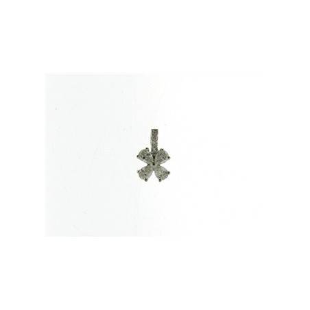 Pendentif OR Blanc 750 ml Diamants