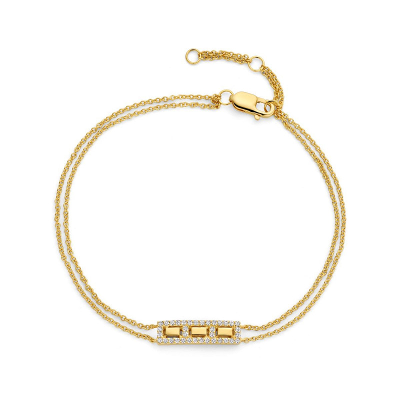 Bracelet OR Jaune 750 ml Diamants