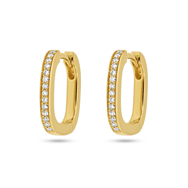 Boucles d'oreilles Créoles OR Jaune 750 ml Diamants Boucles d'oreilles Créoles OR Jaune 750 ml Diamants