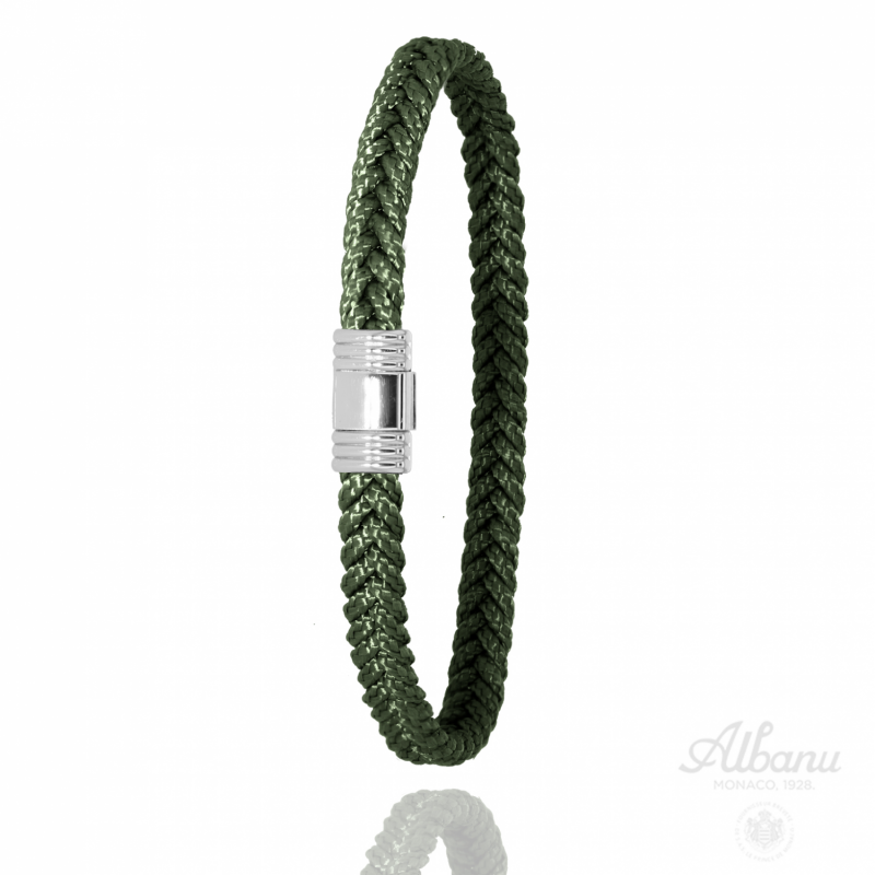 Collection COMPAS Acier & Cordon marin vert
