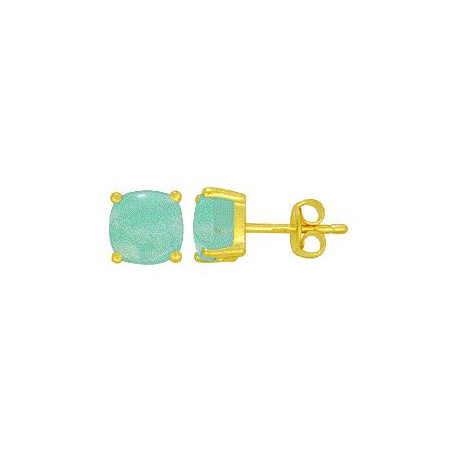 Bouceles d'oreilles OR Jaune 750 ml Amazonite