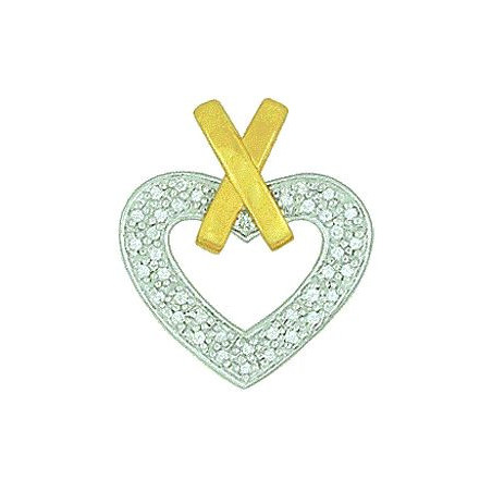 Pendentif OR Blanc et Jaune 750 ml Diamants