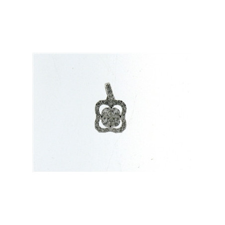 Pendentif OR Blanc 750 ml Diamants