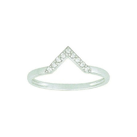 Bague OR Blanc 750 ml Diamants