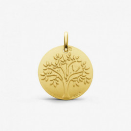 Médaille Arbre de Vie Oiseau OR Jaune 750 ml