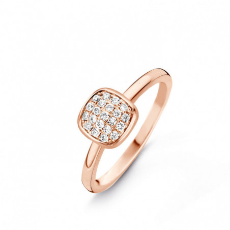 Bague OR Rose 750 ml Diamants