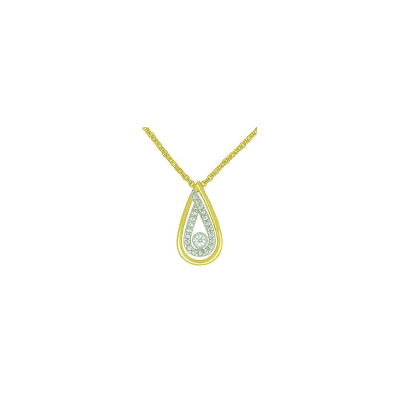 Collier OR Jaune et Blanc 750 ml Diamants