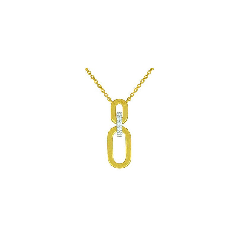 Collier OR Jaune et Blanc 750 ml Diamants
