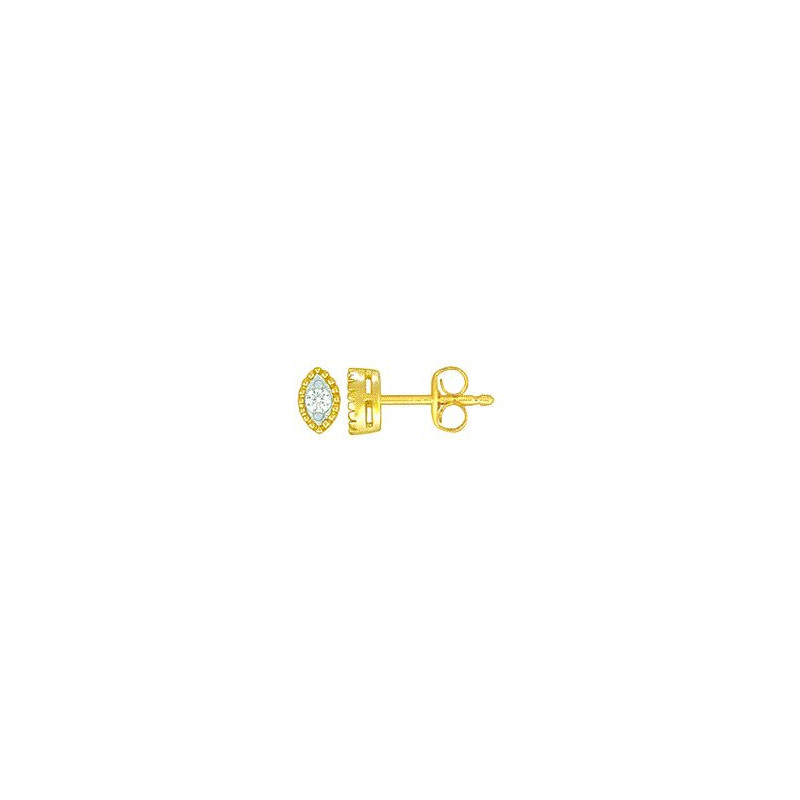 Boucles d'oreilles OR Jaune 750 ml Diamants